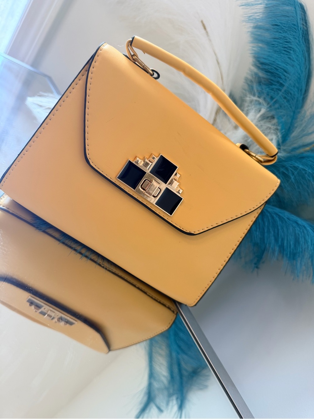 Elegant Yellow Top-Handle Women's Bag